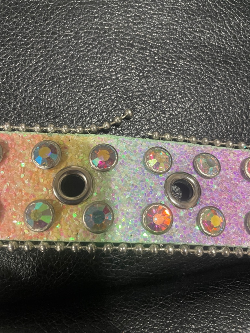 Iridescent Rhinestone Belt - Picture 10 of 10